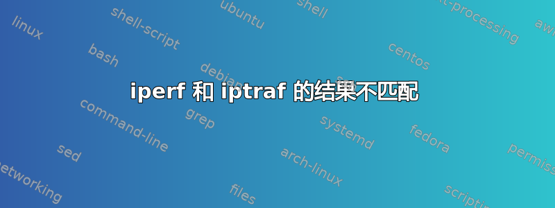 iperf 和 iptraf 的结果不匹配