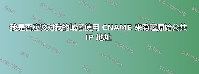 我是否应该对我的域名使用 CNAME 来隐藏原始公共 IP 地址