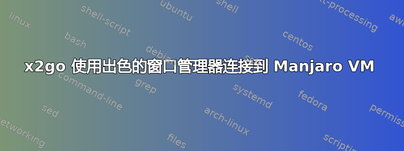 x2go 使用出色的窗口管理器连接到 Manjaro VM
