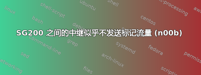 SG200 之间的中继似乎不发送标记流量 (n00b)