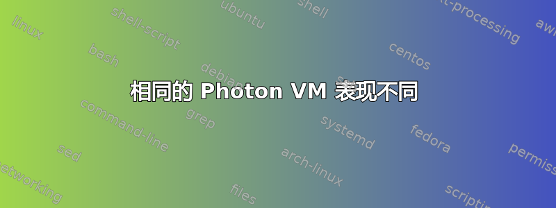 相同的 Photon VM 表现不同