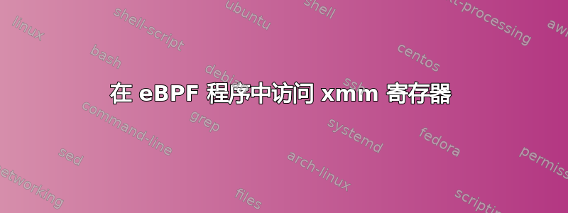 在 eBPF 程序中访问 xmm 寄存器