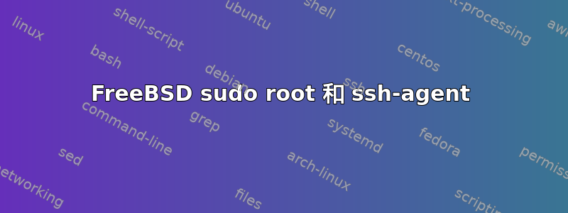 FreeBSD sudo root 和 ssh-agent