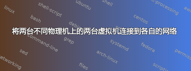 将两台不同物理机上的两台虚拟机连接到各自的网络