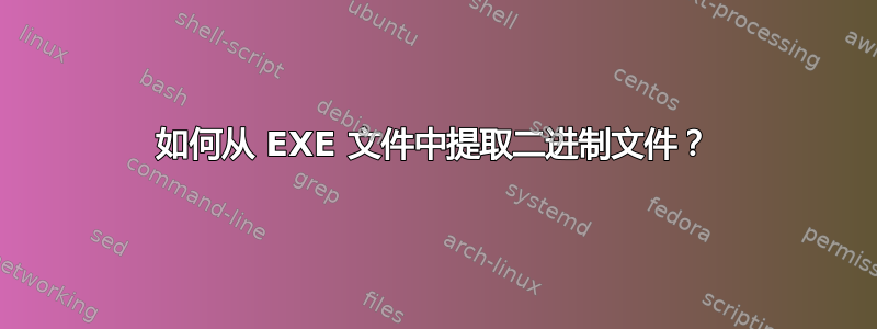 如何从 EXE 文件中提取二进制文件？