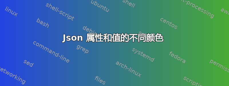 Json 属性和值的不同颜色