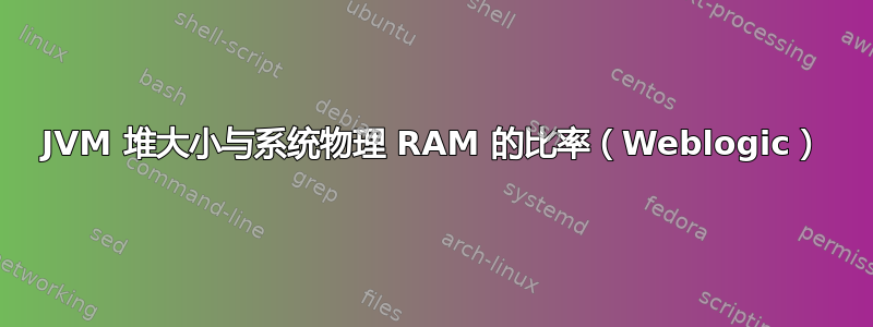 JVM 堆大小与系统物理 RAM 的比率（Weblogic）