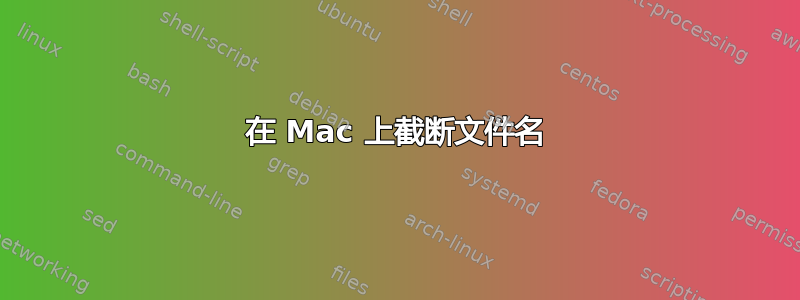 在 Mac 上截断文件名