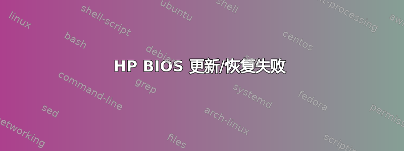 HP BIOS 更新/恢复失败