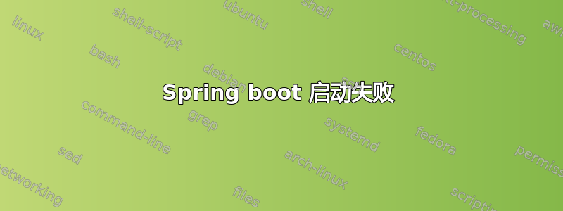 Spring boot 启动失败