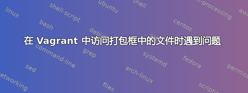 在 Vagrant 中访问打包框中的文件时遇到问题