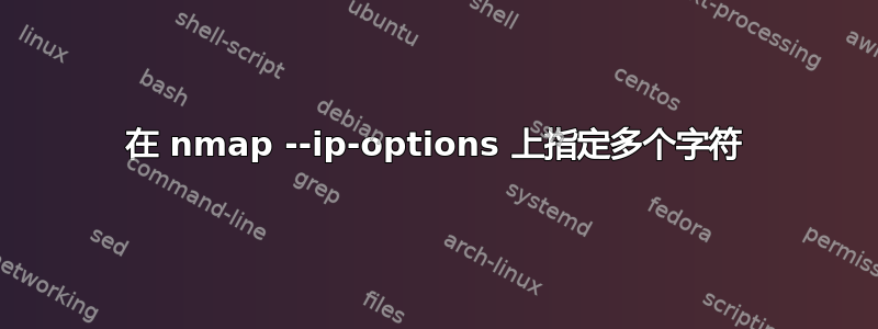 在 nmap --ip-options 上指定多个字符