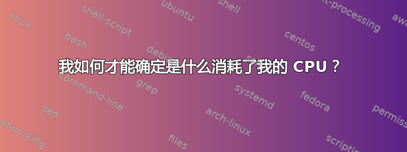 我如何才能确定是什么消耗了我的 CPU？