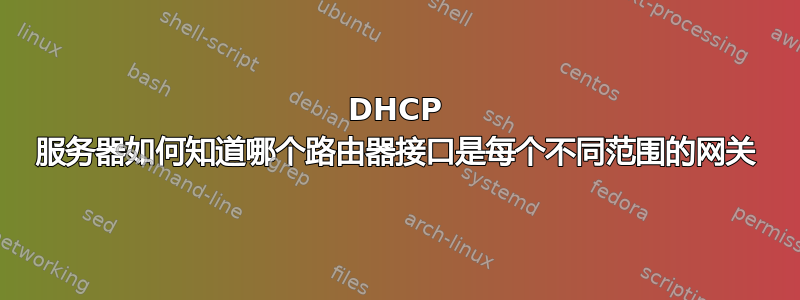 DHCP 服务器如何知道哪个路由器接口是每个不同范围的网关