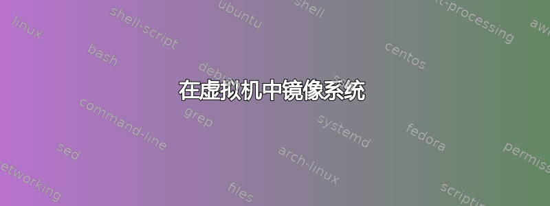 在虚拟机中镜像系统