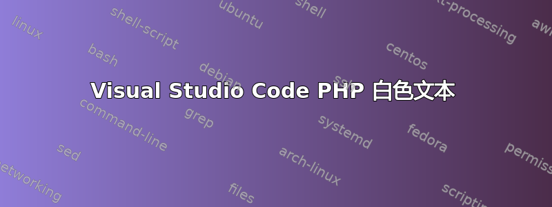 Visual Studio Code PHP 白色文本