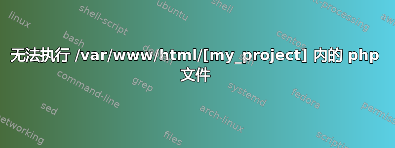 无法执行 /var/www/html/[my_project] 内的 php 文件