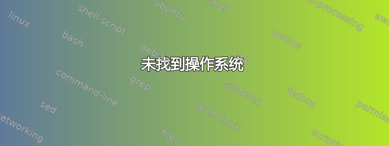 未找到操作系统