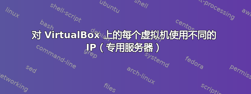 对 VirtualBox 上的每个虚拟机使用不同的 IP（专用服务器）