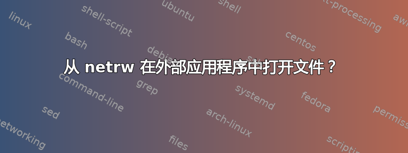 从 netrw 在外部应用程序中打开文件？