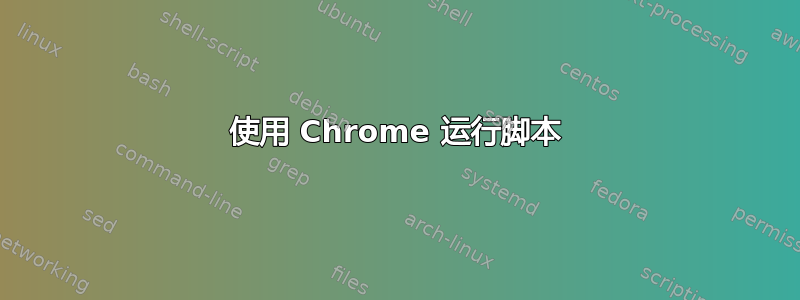 使用 Chrome 运行脚本