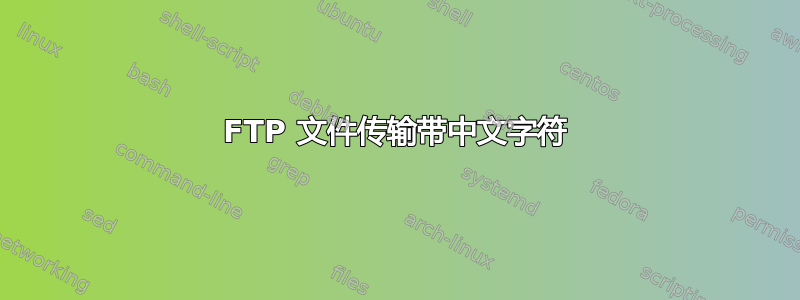 FTP 文件传输带中文字符