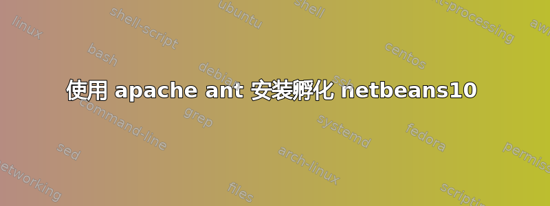 使用 apache ant 安装孵化 netbeans10