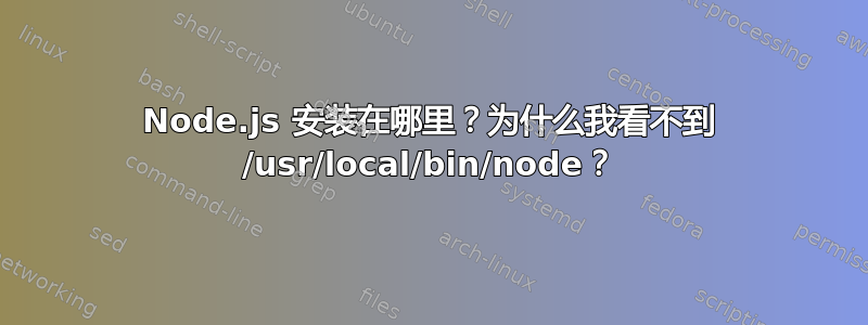 Node.js 安装在哪里？为什么我看不到 /usr/local/bin/node？