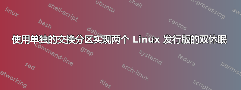 使用单独的交换分区实现两个 Linux 发行版的双休眠