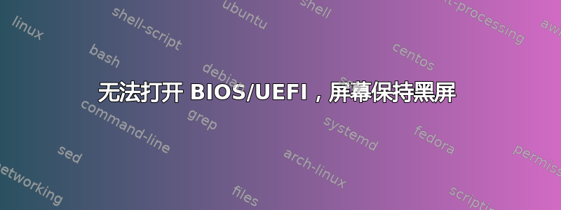 无法打开 BIOS/UEFI，屏幕保持黑屏