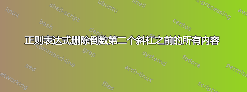 正则表达式删除倒数第二个斜杠之前的所有内容