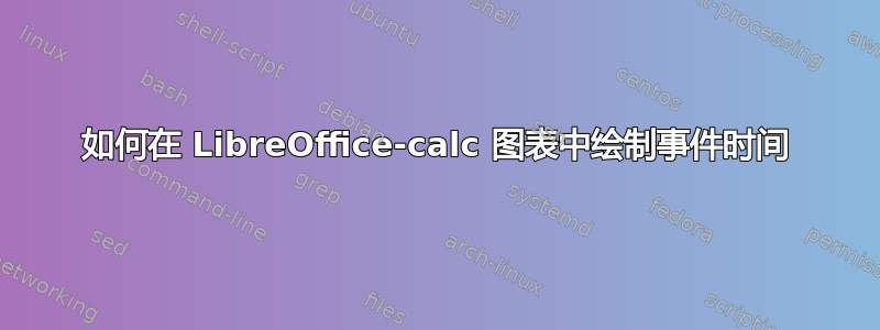 如何在 LibreOffice-calc 图表中绘制事件时间