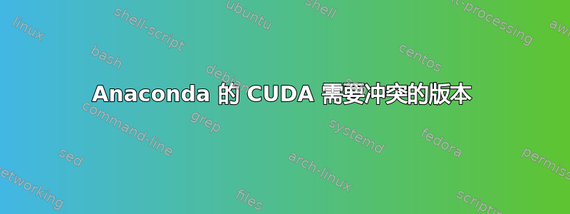 Anaconda 的 CUDA 需要冲突的版本