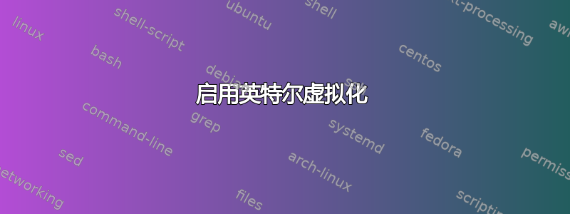 启用英特尔虚拟化