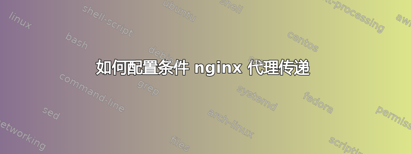 如何配置条件 nginx 代理传递