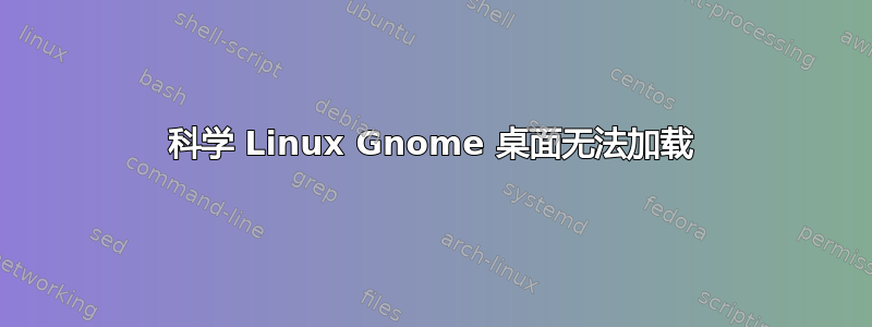 科学 Linux Gnome 桌面无法加载