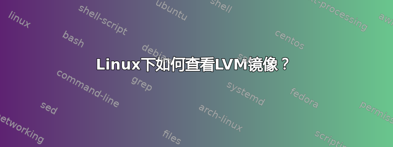 Linux下如何查看LVM镜像？