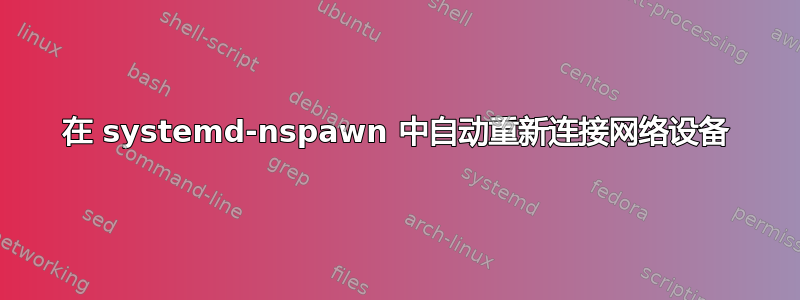 在 systemd-nspawn 中自动重新连接网络设备