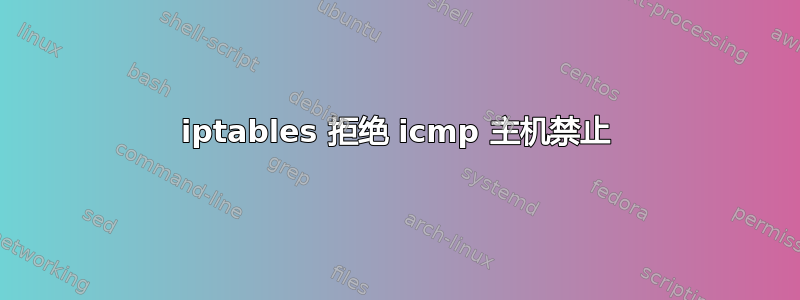 iptables 拒绝 icmp 主机禁止