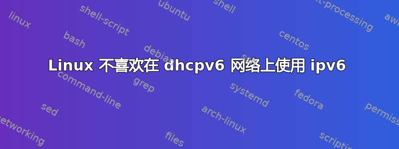 Linux 不喜欢在 dhcpv6 网络上使用 ipv6