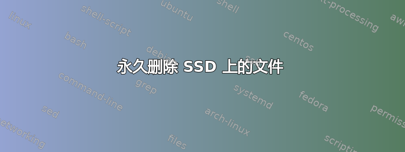 永久删除 SSD 上的文件