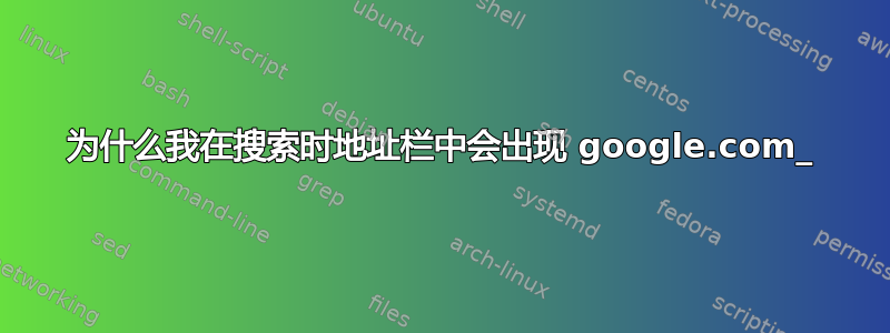 为什么我在搜索时地址栏中会出现 google.com_