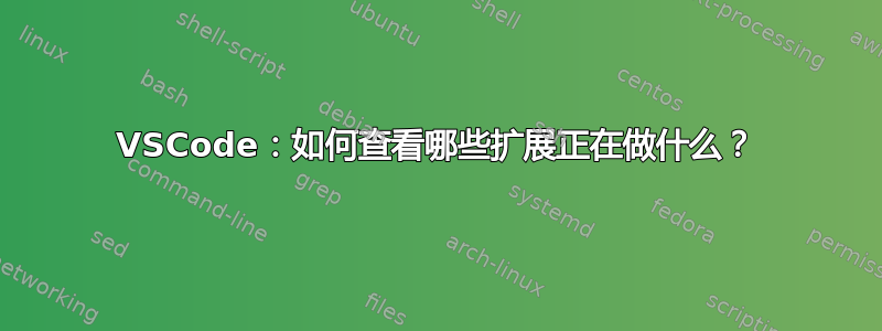 VSCode：如何查看哪些扩展正在做什么？