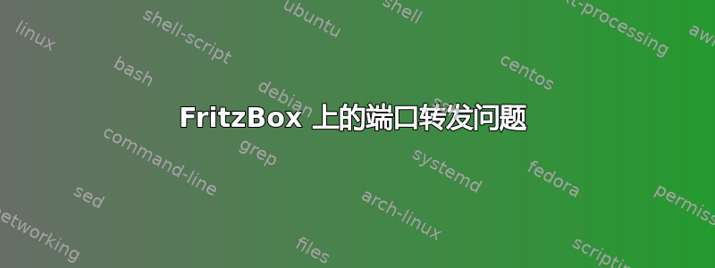 FritzBox 上的端口转发问题