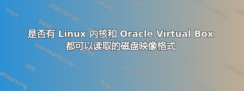 是否有 Linux 内核和 Oracle Virtual Box 都可以读取的磁盘映像格式