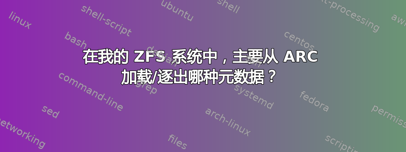 在我的 ZFS 系统中，主要从 ARC 加载/逐出哪种元数据？