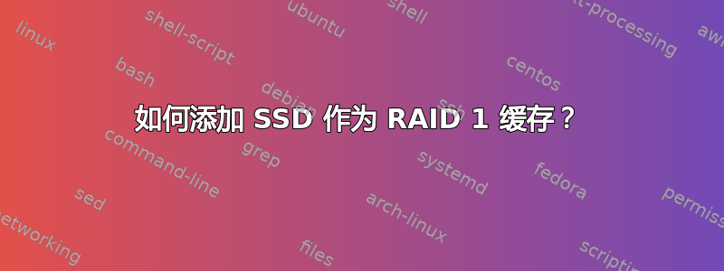 如何添加 SSD 作为 RAID 1 缓存？