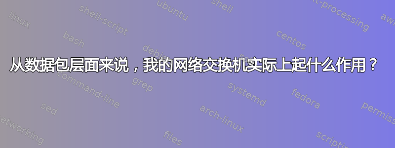 从数据包层面来说，我的网络交换机实际上起什么作用？