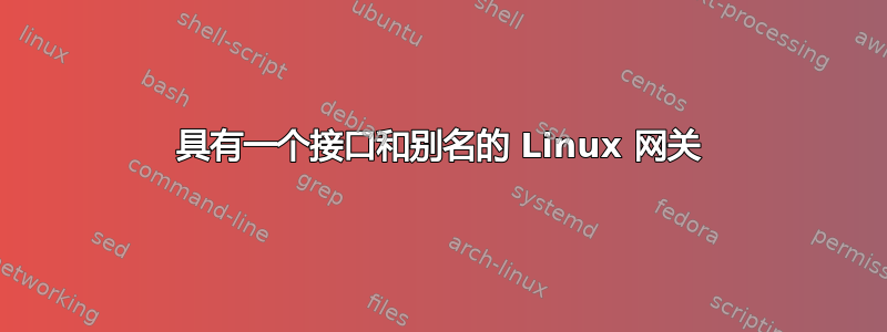 具有一个接口和别名的 Linux 网关