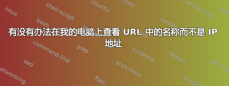 有没有办法在我的电脑上查看 URL 中的名称而不是 IP 地址